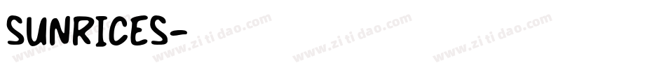 Sunrices字体转换
