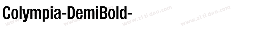 Colympia-DemiBold字体转换