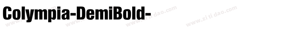 Colympia-DemiBold字体转换