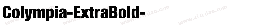 Colympia-ExtraBold字体转换