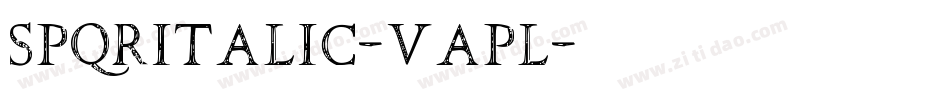 SpqrItalic-VaPl字体转换