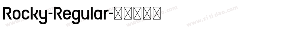 Rocky-Regular字体转换
