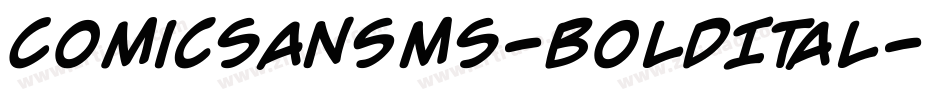 ComicSansMS-BoldItal字体转换