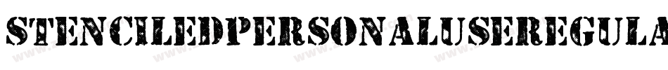 StenciledPersonalUseRegular-R2GA字体转换