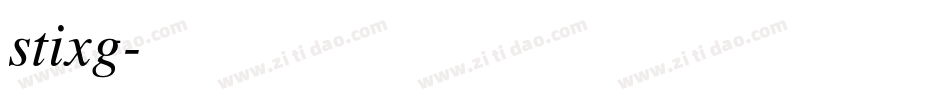 stixg字体转换