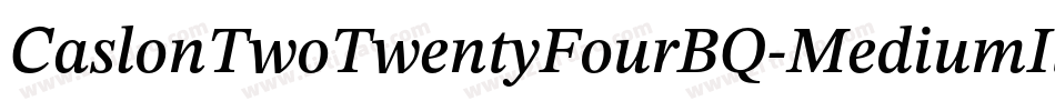 CaslonTwoTwentyFourBQ-MediumItalic字体转换