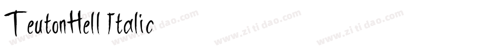 TeutonHell-Italic字体转换