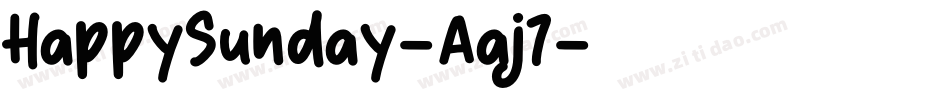 HappySunday-Aaj7字体转换