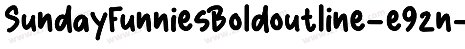SundayFunniesBoldoutline-e9zn字体转换