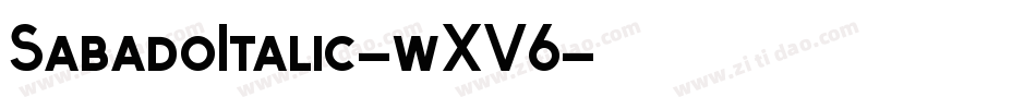 SabadoItalic-wXV6字体转换