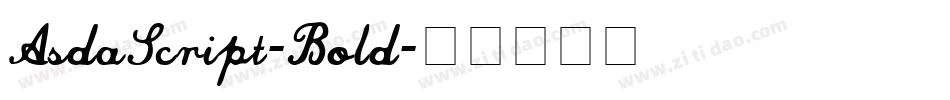 AsdaScript-Bold字体转换