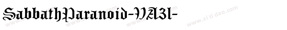 SabbathParanoid-VA3l字体转换