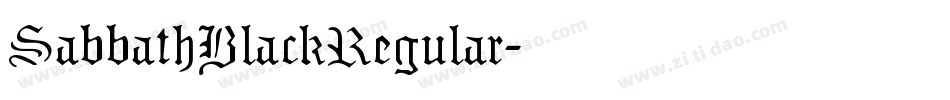 SabbathBlackRegular字体转换