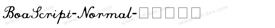 BoaScript-Normal字体转换