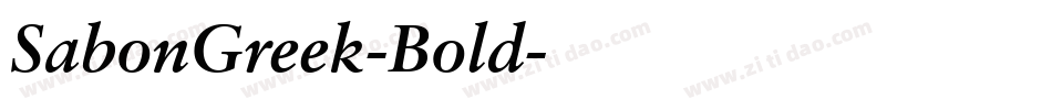 SabonGreek-Bold字体转换