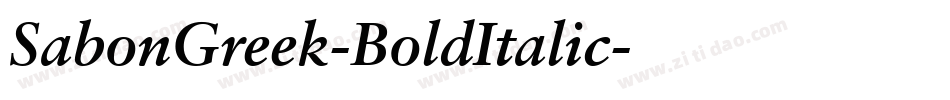 SabonGreek-BoldItalic字体转换