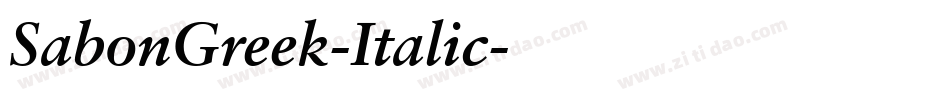SabonGreek-Italic字体转换