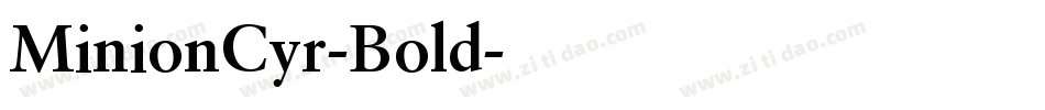 MinionCyr-Bold字体转换