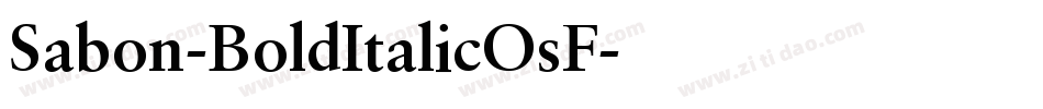 Sabon-BoldItalicOsF字体转换