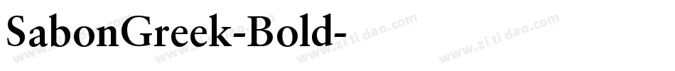 SabonGreek-Bold字体转换