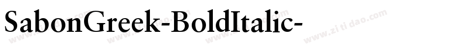 SabonGreek-BoldItalic字体转换