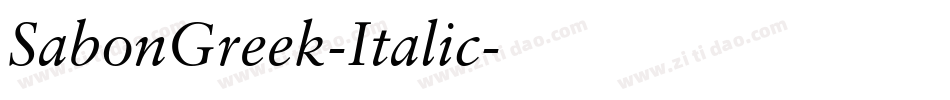 SabonGreek-Italic字体转换