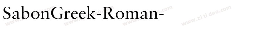 SabonGreek-Roman字体转换