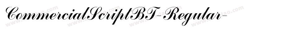 CommercialScriptBT-Regular字体转换