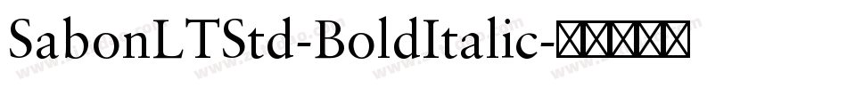 SabonLTStd-BoldItalic字体转换