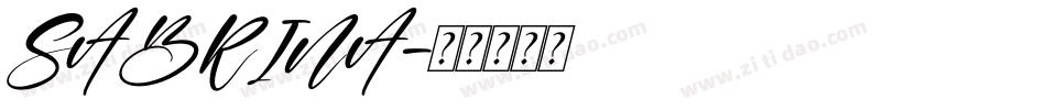 SABRINA字体转换