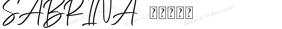 SABRINA字体转换