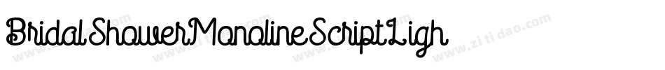 BridalShowerMonolineScriptLight-ondd字体转换