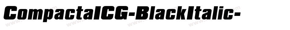 CompactaICG-BlackItalic字体转换