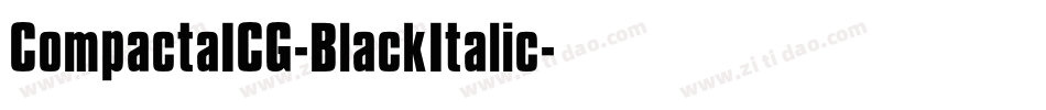 CompactaICG-BlackItalic字体转换