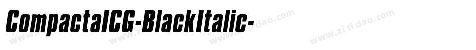 CompactaICG-BlackItalic字体转换