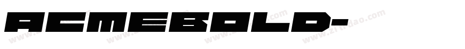 acmebold字体转换