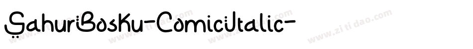 SahurBosku-ComicItalic字体转换