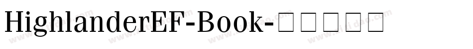 HighlanderEF-Book字体转换