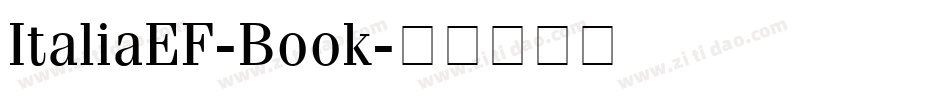 ItaliaEF-Book字体转换