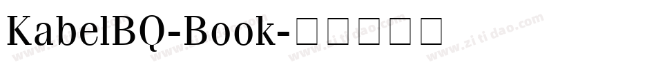 KabelBQ-Book字体转换