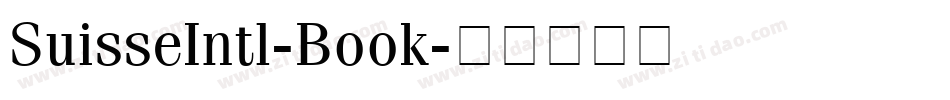 SuisseIntl-Book字体转换