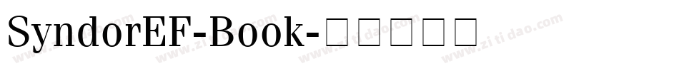 SyndorEF-Book字体转换