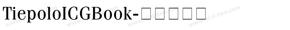 TiepoloICGBook字体转换