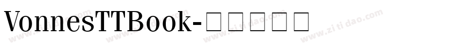 VonnesTTBook字体转换
