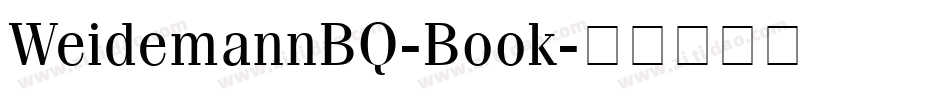 WeidemannBQ-Book字体转换