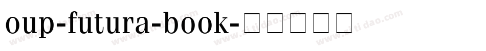 oup-futura-book字体转换
