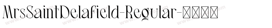 MrsSaintDelafield-Regular字体转换
