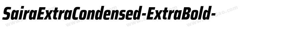 SairaExtraCondensed-ExtraBold字体转换