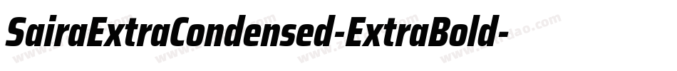 SairaExtraCondensed-ExtraBold字体转换