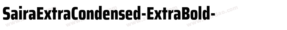 SairaExtraCondensed-ExtraBold字体转换